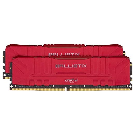 Crucial Ballistix BL2K8G32C16U4R 3200 MHz, DDR4, DRAM, Memoria Gamer para Ordenadores de sobremesa, 16GB (8GB x2), CL16, Rojo