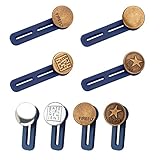 8 Stück Hosenbunderweiterung, Jeans Einziehbarer Knopf Taille Extender Knopf Hosenknopf Verlängerung für Jeans Röcke Hosen (2 Größe)