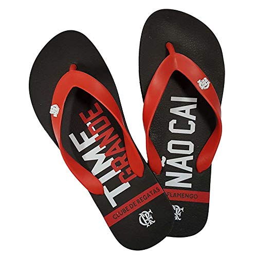 Chinelo Flamengo Time Grande Não Cai Preto/Vermelho 41/42
