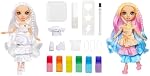 Rainbow High Watercolor & Create Fashion DIY Doll with Washable Watercolors + Tie-Dye Kit, Brown Eyes, Curled Hair, Bonus Top & Shoes. Color, Create, Play, Rinse and Repeat. Creative 4-12+