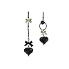 Betsey Johnson Mismatch Bubble Heart Earrings