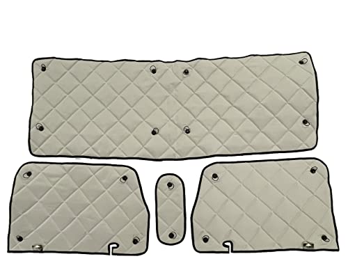 Insulated Blackout Window Covers by ZenEclipse® Fits Peterbilt 379 2004 & Prior / 330 2005&Prior / 357/359 / 375/377 / 378 (WCG-1135-P) (Grey-Set of 4)