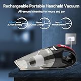 kitsky Handheld Vacuum - Car Vacuum Cleaner Cordless with Powerful Suction, Portable HandHeld Vacuuming Cordless - for Sofas, Mattresses, and Windows (Red(16000PA)) - Image 8