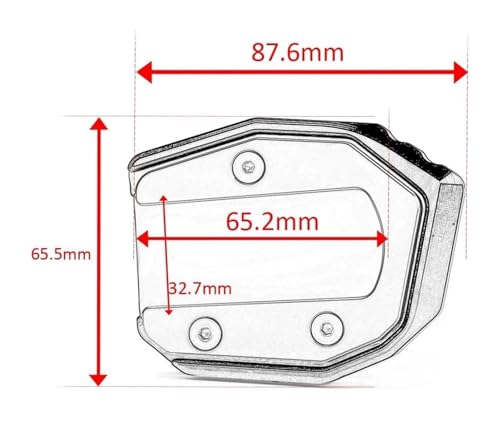 Agrandisseur béquille moto VN650 élargit l'appui au sol de la béquille - 2