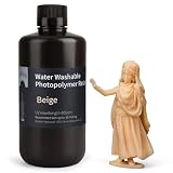 ELEGOO Wasser Waschbares 3D Drucker Resin, Water Washable UV Resin 405nm Photopolymer Harz für MSLA/DLP/LCD 3D Drucker Beige 1000g