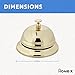 HOME-X Hotel-Style Call Bell, Service Bell for Reception Desks, Classroom Tables, Restaurant Counters, and Homes, Gold Bell for Offices