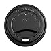 Vegware 79-Series Compostable Coffee Cup Lids, Case of 1000, Fits all 79-Series Cups, Black Hot Cup Flat Lids, Plant Based CPLA Plastic, Disposable