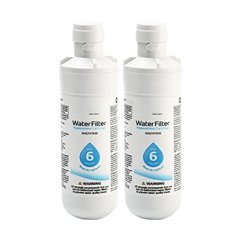 OSISTER7 2pcs LT1000P Refrigerator Water Filter, Replaceable Home Refrigerator Water Filter For Kenmore9980, White Cover