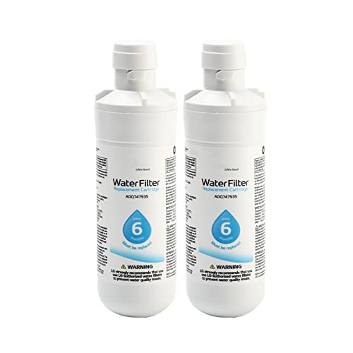 OSISTER7 2pcs LT1000P filtro de agua del refrigerador, reemplazable hogar refrigerador filtro de agua para Kenmore9980, blanco