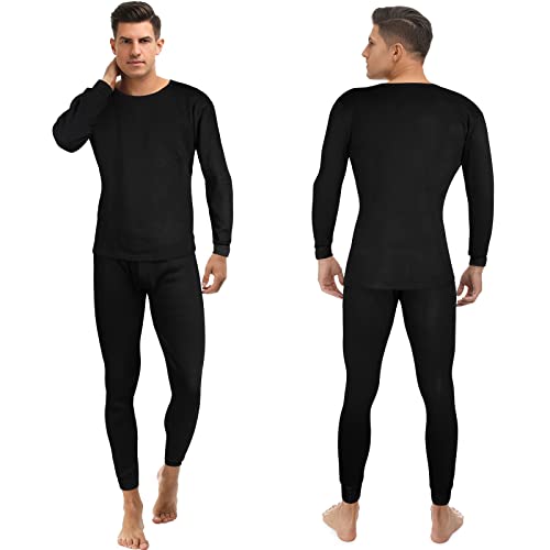 Haysandy 3 Sets Thermal Underwear for Men Soft Long Underwear Base Layer Thermals Fleece Warm Lined for Winter Cold Weather2