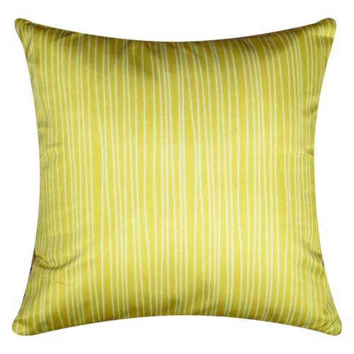 Image of Decorative Satin Sofa Cushion Covers Set of 5, 16 x 16 Inches, Multicolor Floral Printed Pillow Covers for Living Room, Bedroom, Couch & Sofa, Soft Glossy Fabric, Zipper Closure