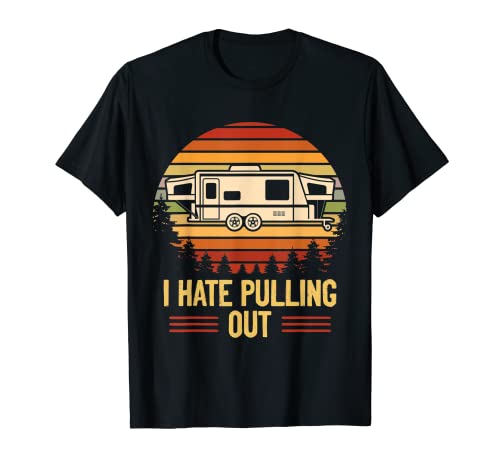 Odio sacar - divertido camping retro remolque de viaje Camiseta