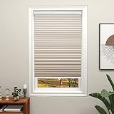 Changshade Custom Cellular Shades Cordless Blackout, Honeycomb Blinds Room Darkening Window Shades L