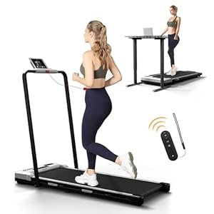 Under Desk Treadmill, Walking Pad 2 in 1 for Walking and Jogging, Portable Walking Treadmill with Remote Control Lanyard for Home/Office, 2.5HP Low-Noise Desk Treadmill in LED Display