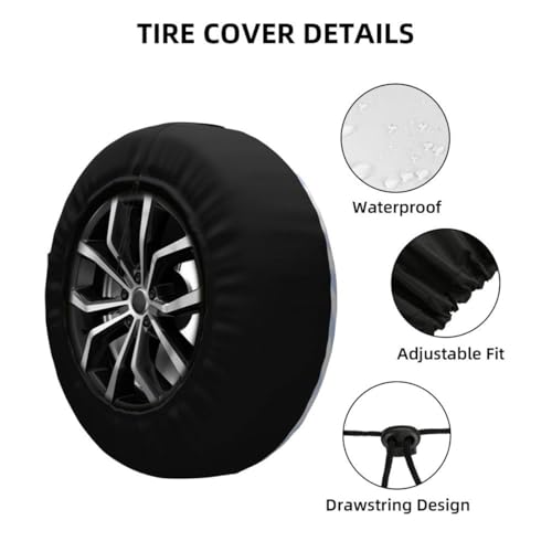Image of Cowboys Spare Tire Cover Wild West Desert Horse Riding Animal Cactus Lanscape Prairie Hill Wheel Covers for RV Tires Camper Tire Case Protectors for Trailer Rv SUV Truck Travel Trailer 17 in