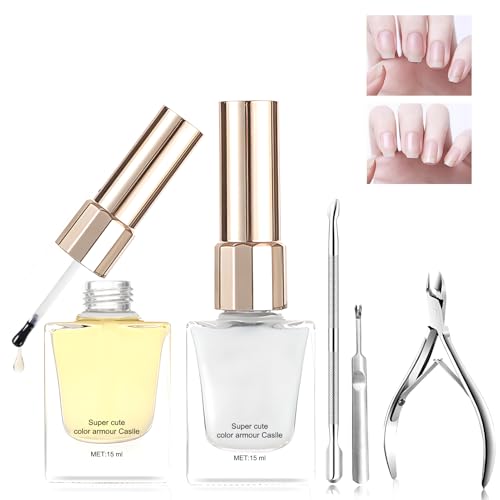 Ablandador de Cuticulas+Cuticle Oil+Corta Cuticulas, Suaviza la Cutícula, Elimina las Células Muertas, Nutre las Uñas y Promover El Crecimiento de las Uñas