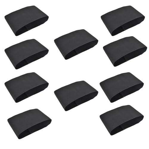 Nivofu - Nivofu,10 Stück Schwarz Elastische Armbinde,Trauerflor Armbinde,Schwarz Trauerbinden für Respekt,Kapitänsbinde für Fußball,Sport-Armbinde,Armbinde für Trauer,Beerdigung,Fußball,Laufen