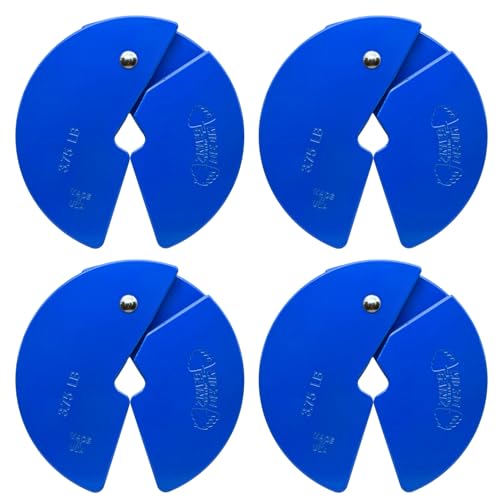 Micro Gainz 3.75LB Dumbbell Fractional Weight Plates, 4-Piece, Blue