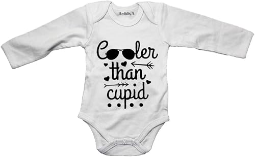 Cooler than Cupid - Valentine - Baby Grow 3-6 months White Long Sleeve