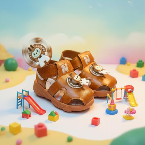 Image of Kids Chu-Chu Sound Musical First Walking Cozy Sandals for Baby Boys and Baby Girls Age 9-22 Months