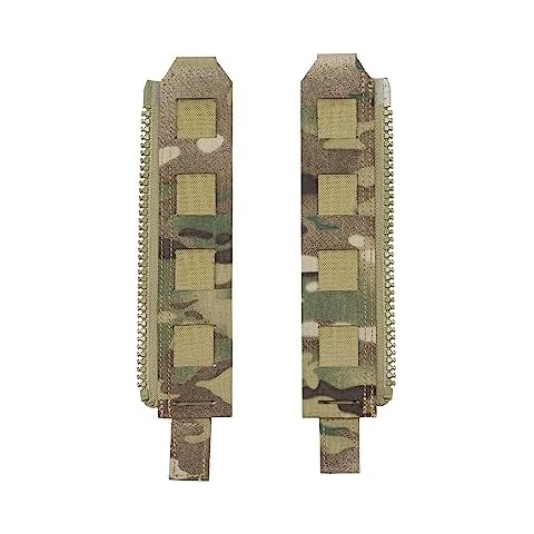 IDOGEAR SPORTS Tactical Back Panel MOLLE Zipper Kit Molle Zipper Strap with Expand Loading for Tactical Vest CPC JPC AVS (camo) Cover