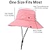 Sun Hats for Women Bucket Hat UV Protection Fishing Hat Wide Brim Safari Hats 2 in 1 Zip-Off Sun Visor Hats UPF 50+(1Pack-Pink)