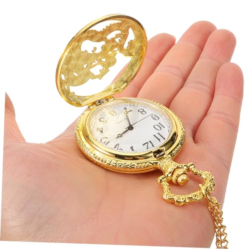 KESYOO Relógio De Bolso Dragão Dourado Relógio De Bolso Vintage Relógio De Bolso Retrô Decorativo Re