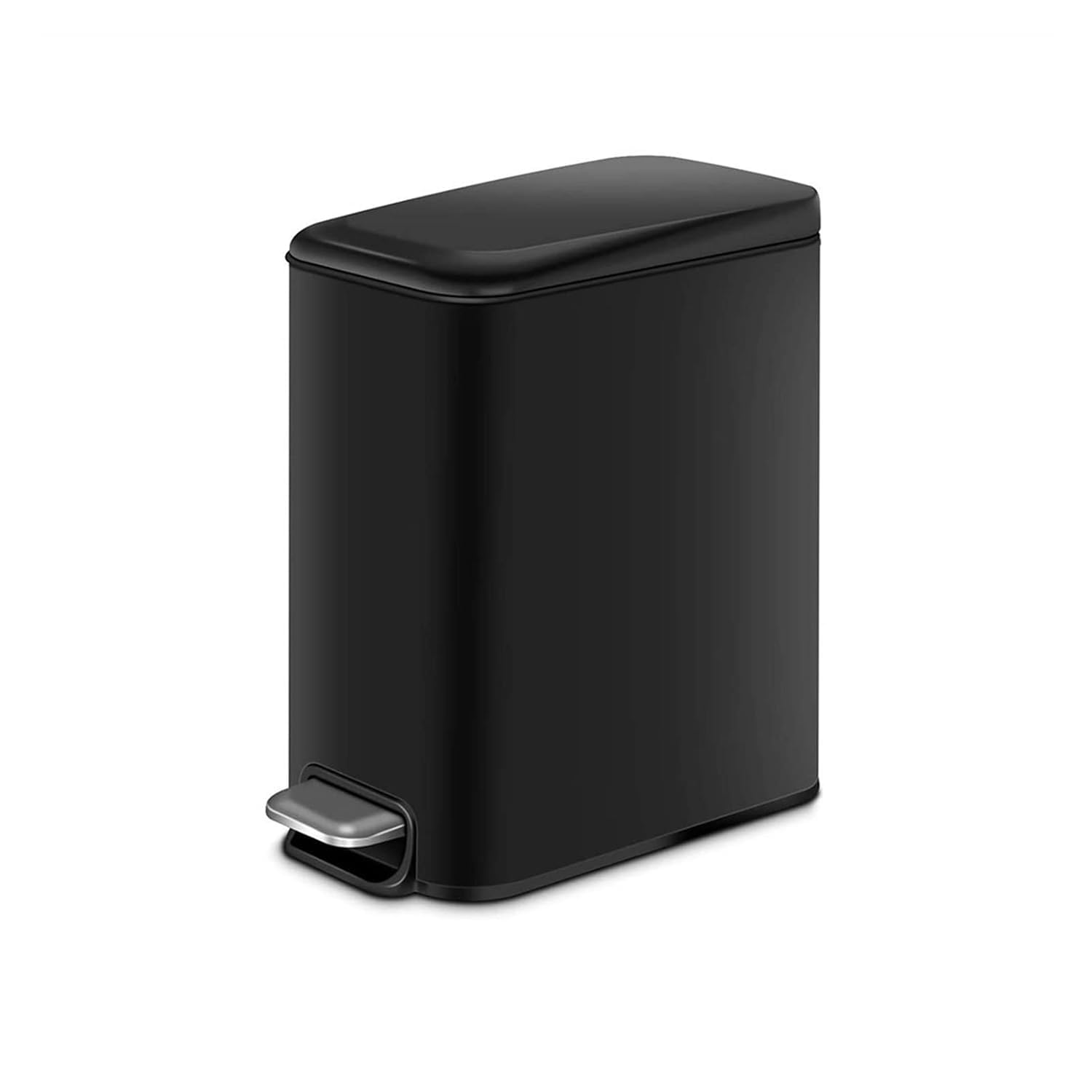 Cubo de basura de acero inoxidable para salón moderno y zonas estrechas del dormitorio
