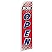 Now Open Red & White Swooper Advertising Flag - Perfect for Store Fronts, Businesses, Retailers, Shops, Events, Restaurants