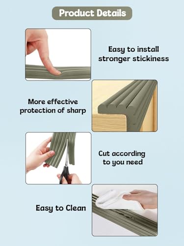 Image of SYGA Foam Baby Bump Protector Safety Strip for Furniture Edges,2m (Grey)