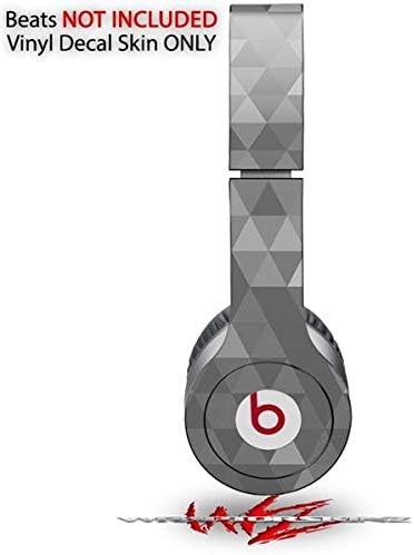 Skin Decal Wrap Works with Original Beats Solo HD Headphones Triangle Mosaic Gray Skin Only (Headphones NOT Included)