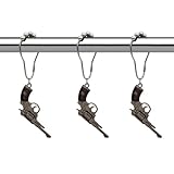 Western Cowboy Gun Shower Curtain Hooks 12 Pcs, Rust Proof Stainless Steel Decorative Shower Curtain Rings, Retro Cowboy Soldier Theme Bathroom Bathtub Home Curtain Hanger Decor