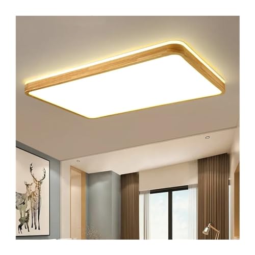 Plafonnier LED japonais et petite lampe de chambre suspension bois