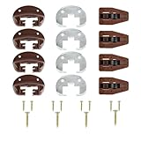 LALOCAPEYO 4 Sets Plastic Drawer Track Guides Kit for Center Mount Drawer Dresser Enhance & Fix Accessories Slides Vaughan Bassett Legacy Drawer Replacement Parts Repair Kit with Metal Backing