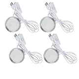 Set di 4 lampadine LED per stampanti 3D Bambu Lab (X1C/P1P/P1S/X1/X1E/A1/A1mini/H2D) - 7 colori RGB, memoria a colori, USB, illuminazione fai da te per modelli Makerworld e luce notturna