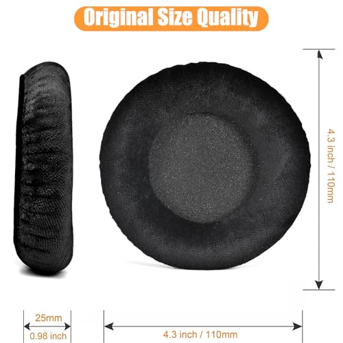 DT 770 Pro Ear Pads Replacement DT 990 Pro Earpads Ear Cup Cushion Cover Compatible with Beyerdynamic DT 990 Pro/DT 770 Pro/DT 880 Pro/DT1990 Pro/DT990/DT770/DT880/DT860/DT660 Headphones. (Black)
