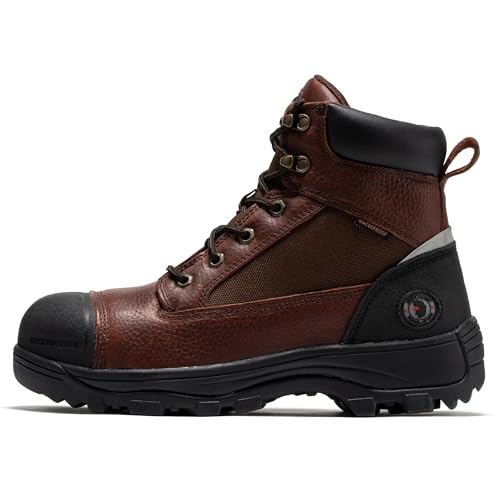 ROCKROOSTER Daviston Men's Composite Toe Work Boots Waterproof (HYDROGUARD) Wide Width Brown Oiled Full Grain Leather AT8722