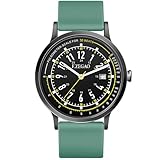 F.ZEGAO Nurse Watch with Second Hand Nursing Women Men, 50M Waterproof Watches for Swimming 12/24 Hour Military Time Luminouse Easy Read Dial, Pulsometer Analog Watch for Nurses (Olive-Green)