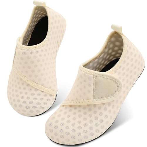 Scurtain Kids Toddler Water Shoes Barefoot Quick-Dry Aqua Socks for Boys Girls Baby with Non-Slip Rubber Sole