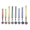 Radical Premium Colored Chakra Soul Set of 8 Healing Tuning Forks Starter Kit w Name & Hz Engraved and Corresponding Chakra Colored Symbols in Pouch w Mallet 0.1% Accuracy