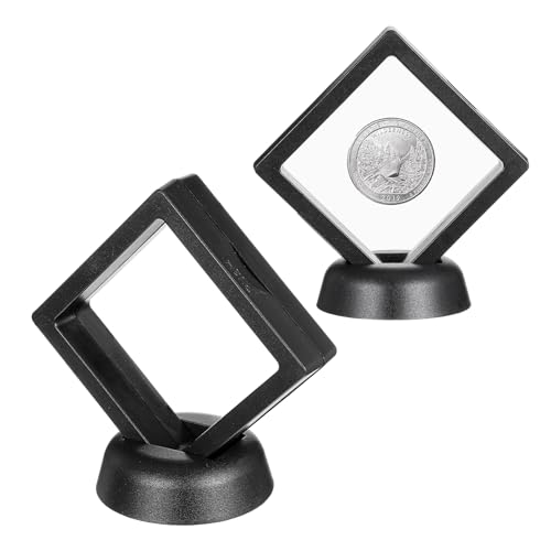 Gjinxi Seashell Display Box 2Pcs, Transparent Frame Seashell Display Case Small Shell Container Jewelry Storage Box, Containers Organizers for Seashell Collection Box and Jewellery Display Box