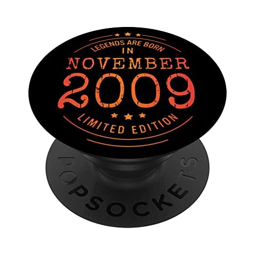 Cumpleaños Noviembre 2009 Edición Limitada Regalo Vintage PopSockets PopGrip Intercambiable