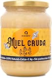 Q Honey Miel de Colza 1kg, Cruda, Natural y Sin Calentar