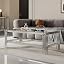 Coffee Table-clear & Silver