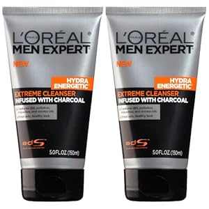 L’Oreal Paris Men Expert Hydra Energetic Daily Facial Cleanser with Charcoal, 2 ct.