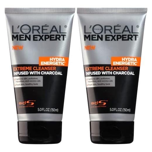 L'Oreal Paris Men Expert Hydra Energetic Daily Facial Cleanser with Charcoal, 2 ct.