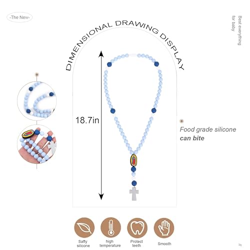 Silicone Decade Rosary - My First Rosary With Cross, Christian Communion Party Decorations, Sensory Toys for Girls2