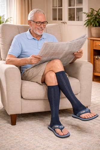 Image of 30-40mmHg Medical Graduated Compression Socks for Women&Men Circulation-Compression Stockings-Knee High Socks for Support,Hiking,Running