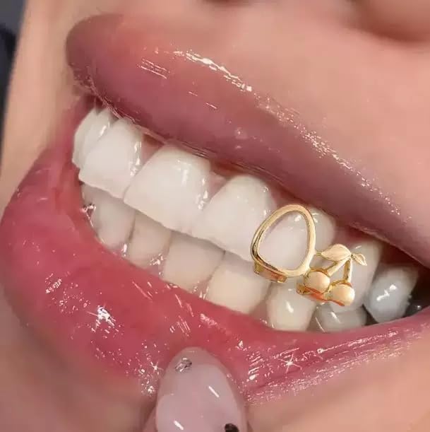 6PCs Grillz for Women Hip-Hop Punk Rhinestones Cross Grillz Hollow Out Heart Star tooth cap Gold Plated Silver Grills for Your Teeth miniatura 3