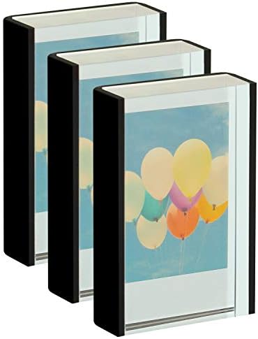 WINKINE Instax Mini Frames, 3 Pack Black Acrylic Frames for Picture, Small Picture Photo Frames, Instax Mini Frames, Mini Polaroid Frames, Acrylic Frames for Fujifilm & Polaroid Go Film
